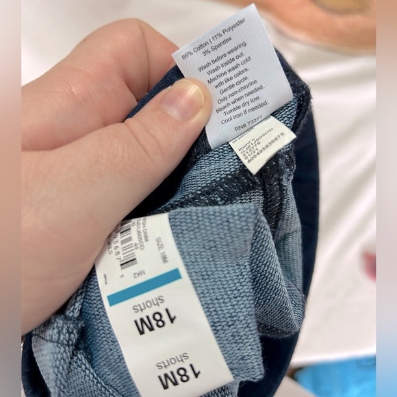 Girls Size 18 months denim shorts 7 for All Mankind Jeans and Jumping Beans - Picture 4 of 4